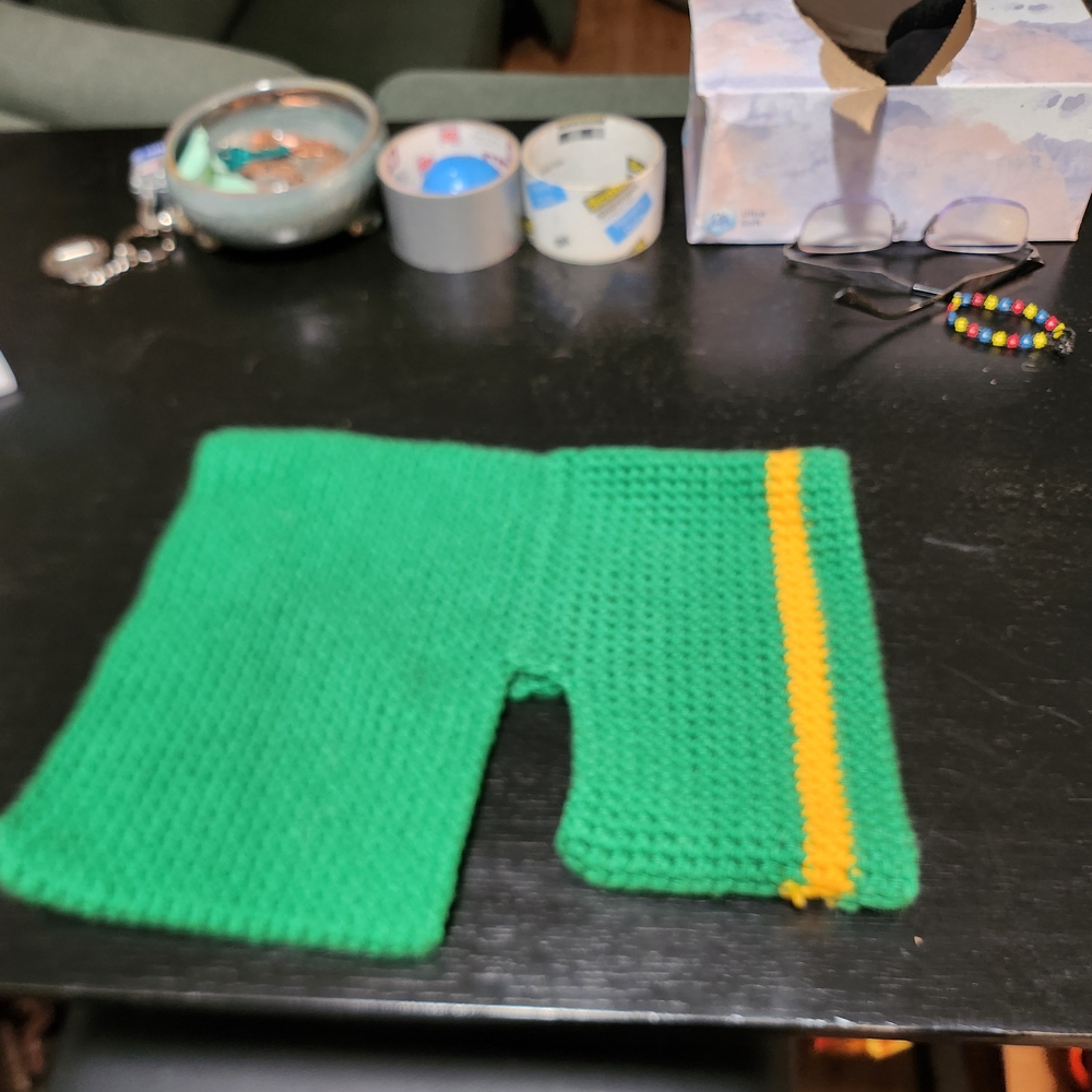 Green DOG SWEATER With Yellow Stripe